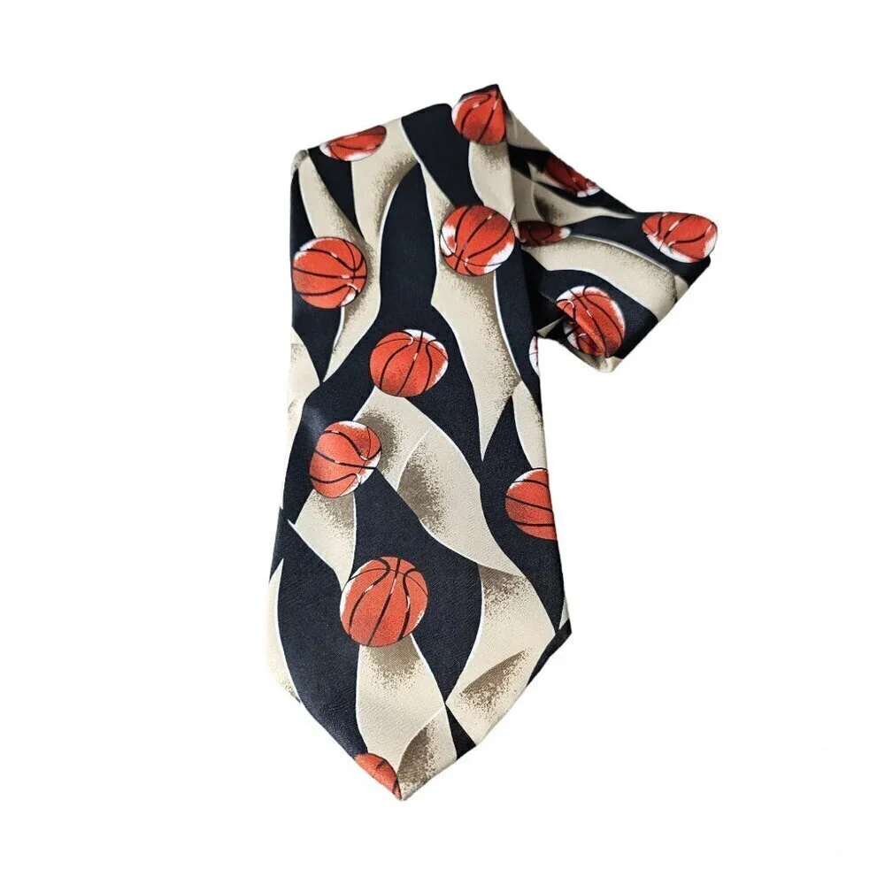 🏆256 Parquet Basketball Sports Novelty Necktie